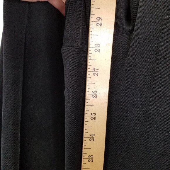 Chico's Travelers Pants Women’s XL Short Slinky Wide Leg Pull On Crop Black - Picture 10 of 12